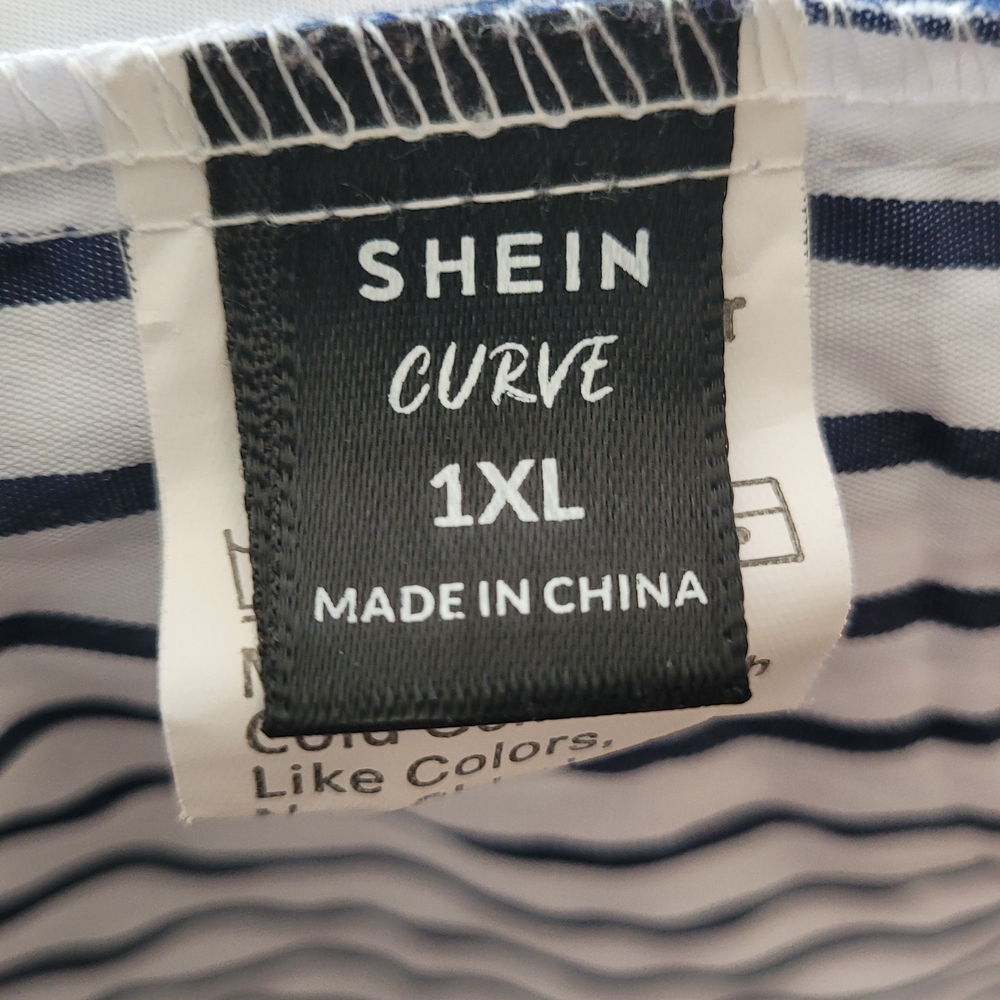 Striped Blue and White Summer Dress - Picture 5 of 5